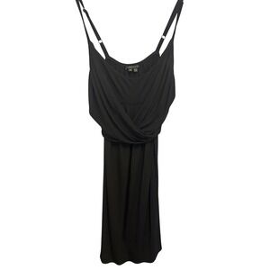 Theory Women's Black Sleeveless Dress Cross Drape Front - Size‎ M